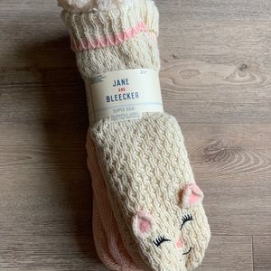 Jane and Bleecker Cat Slipper Socks 2 pairs